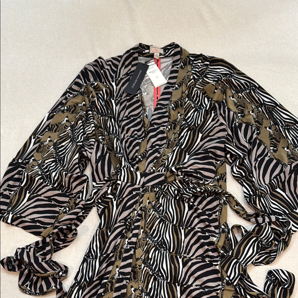 Banana Republic Zebra Print Wrap Dress
